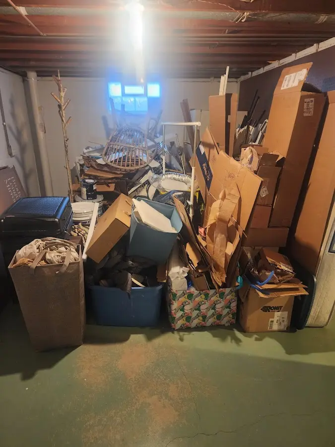 Roll-off dumpster container at job site for 20 Yard Dumpster Rental in Sidney